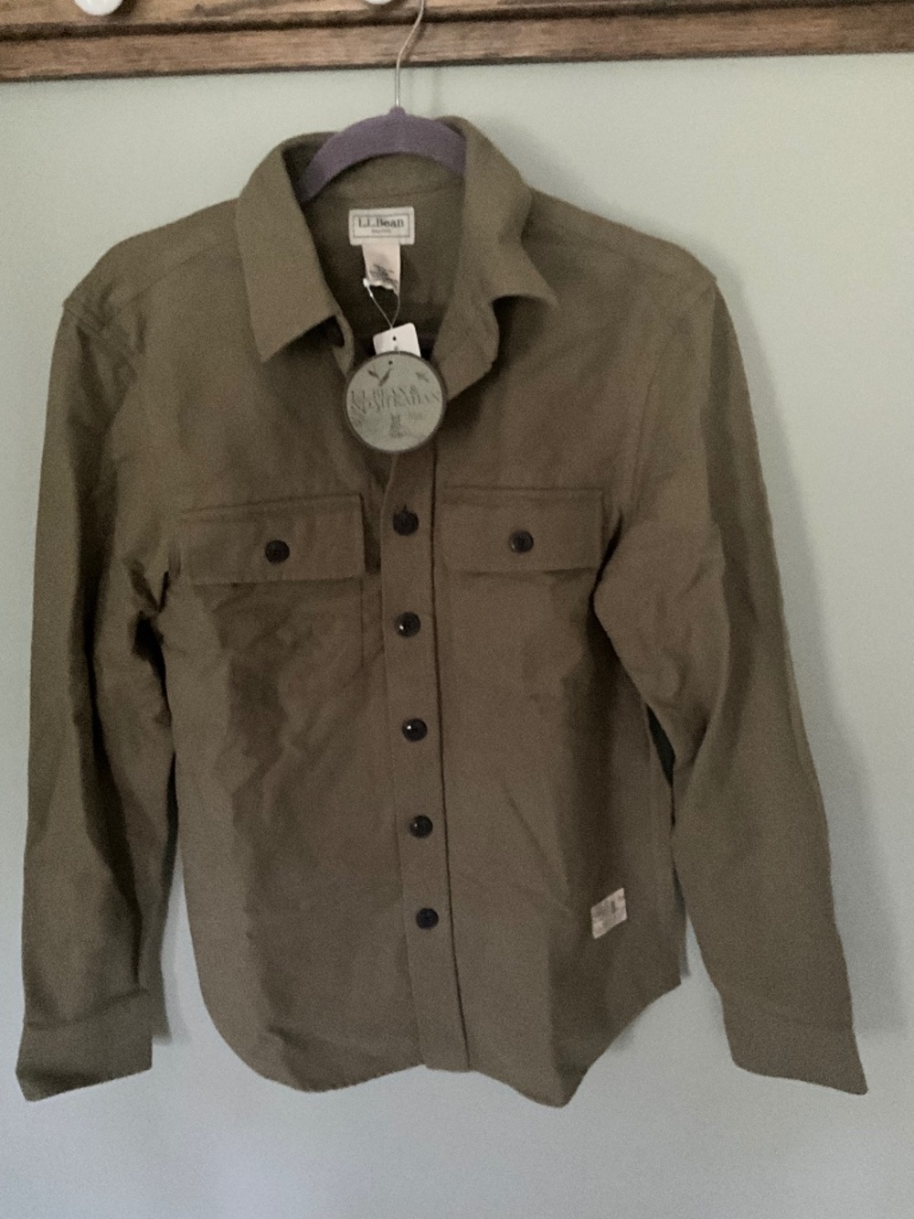 NWT LL Bean & Noah Kahan Signature 1933 Chamois Cloth Shirt, Slim Fit Size Small